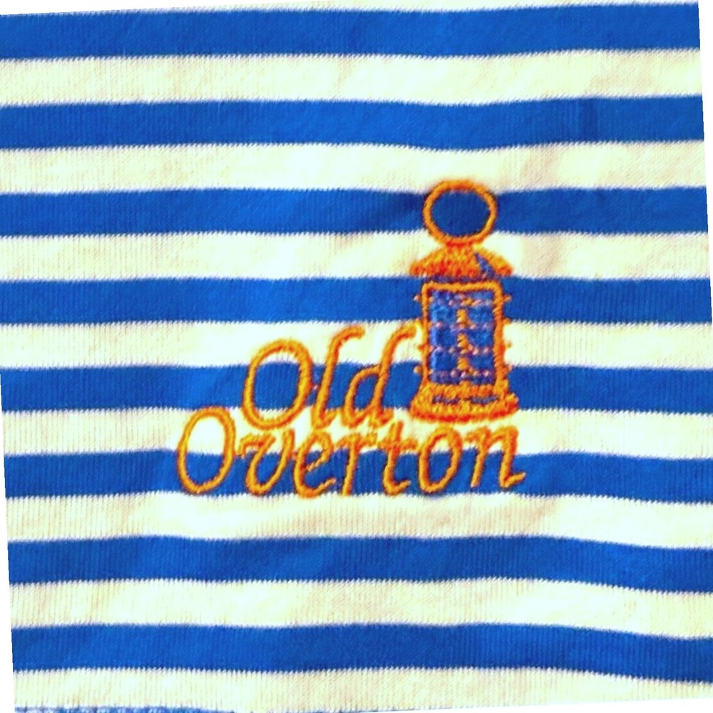 Peter Millar Polo Shirt Blue White Striped Old Overton Logo Cotton Mens XL - Picture 4 of 6